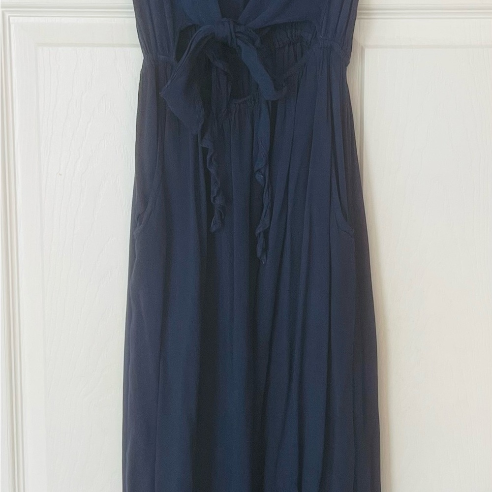 bohme Blue Sundress Halter Sleeveless Resort Wear